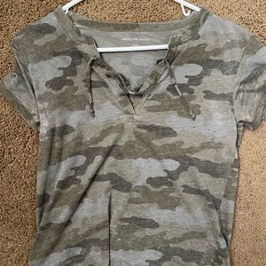 cute american eagle army top !